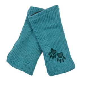 Nijens-Pulswaermer-Amedisli-Handschuhe-Schurwolle-Pfotendesign-Fleece-Innenfutter-kuschlig-weich-Spaziergang-Winter-Hund-tuerkis-50