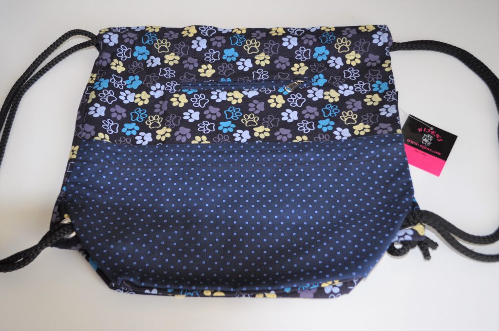 Nijens Rucksack - Turnbeutel Pfote - blau - Pfötli Shop