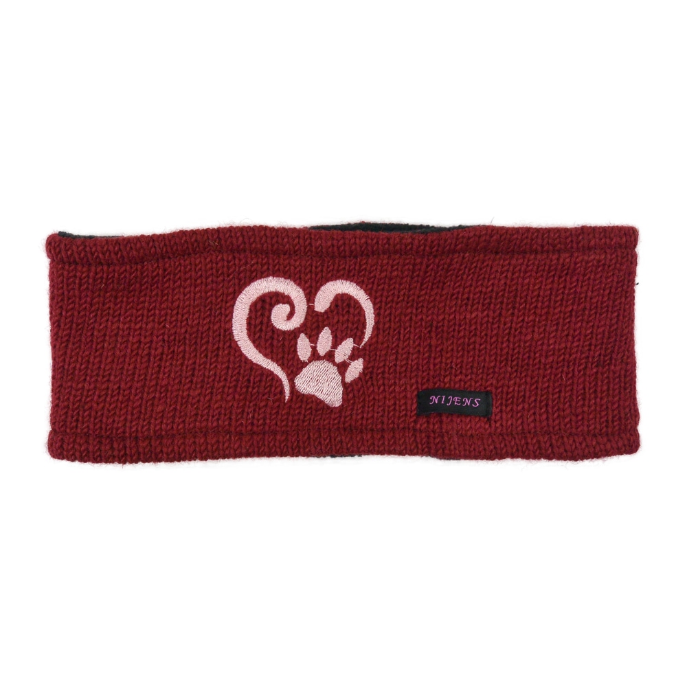 Nijens-Stirnband-Kopfband-Stickerei-Herz-Pfote-Hundeliebhaber-Winter-kuschlig-warm-Simplone-55