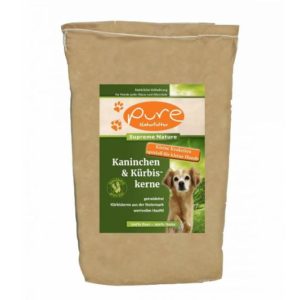 PURE Naturfutter-natuerliches Futter-Hundefutter-Futter-Hund-bio-glutenfrei-singleprotein-mini-oesterreich-kaninchen-kuerbiskerne