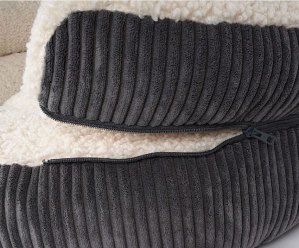 Hundebett - Shell Cord - Lehne in 6 Farben – Bild 5