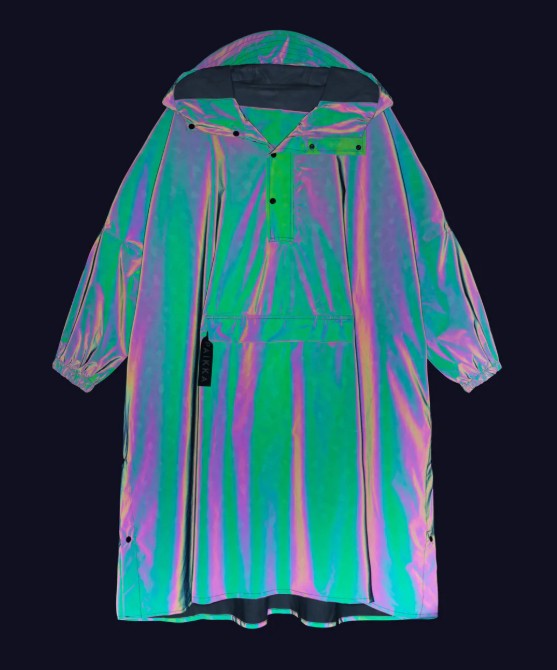 PAIKKA Regenponcho Green Leo one Size – Bild 2