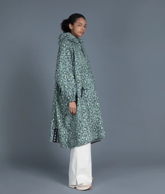 Paikka-Poncho-Regen-Regenjack-Hundespaziergang-reflektierend-sicher-Leo-gruen