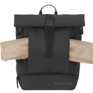 Palopa-Rucksack-Hund-Hundespaziergang-Hundeferien-mit Hund unterwegs-recycelt-verschiedene Faecher-schwarz-3