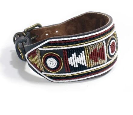 Perlenhalsband-Halsband-Kenya-Afrika-Masai-Dream-gazelle-braun-gold-schwarz-rost