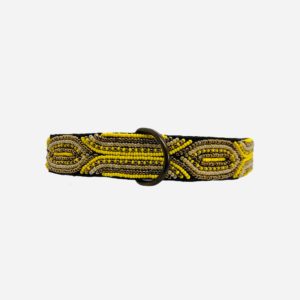 Perlenhalsband-Masai-Afrika-Hundehalsband-Halsband-gestickt-bestickt-handmade-gelb-gold-masai gold-1