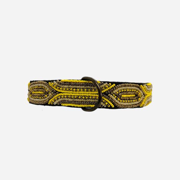 Perlenhalsband-Masai-Afrika-Hundehalsband-Halsband-gestickt-bestickt-handmade-gelb-gold-masai gold-1