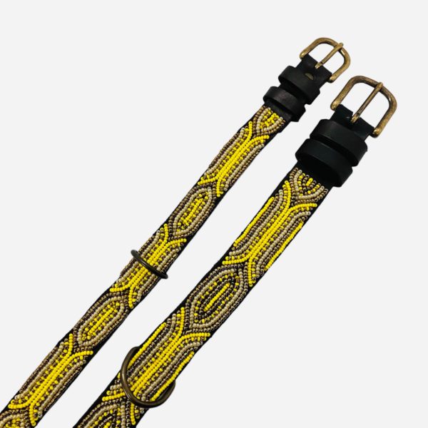 Perlenhalsband-Masai-Afrika-Hundehalsband-Halsband-gestickt-bestickt-handmade-gelb-gold-masai gold-1