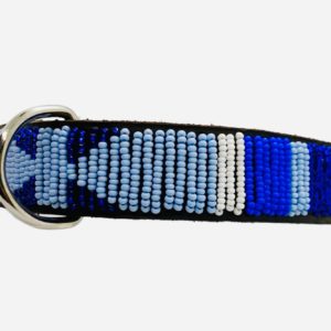 Perlenhalsband-Masai-Afrika-Hundehalsband-Halsband-gestickt-bestickt-handmade-leder-blau-hellblau-weiss-Kasungu
