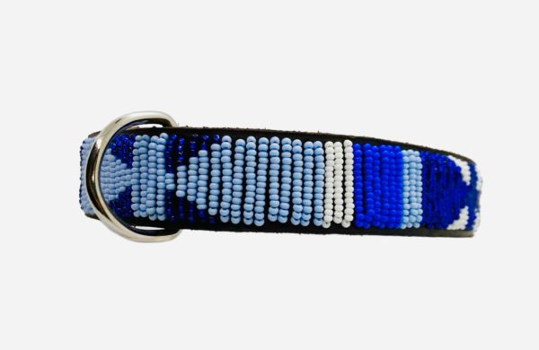 Perlenhalsband-Masai-Afrika-Hundehalsband-Halsband-gestickt-bestickt-handmade-leder-blau-hellblau-weiss-Kasungu