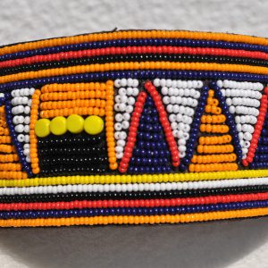 Perlenhalsband-Geflochten-Kenya-Massai-Hundehalsband-blau-orange-weiss-gelb-rot