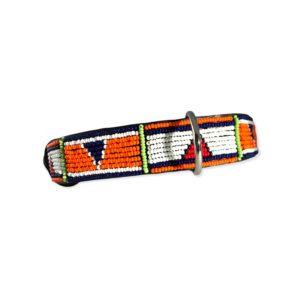 Perlenhalsnband-Halsband-Hund-Afrika-Kenya-Masai-Mosi-multicolor-orange-blau-weiss-rot