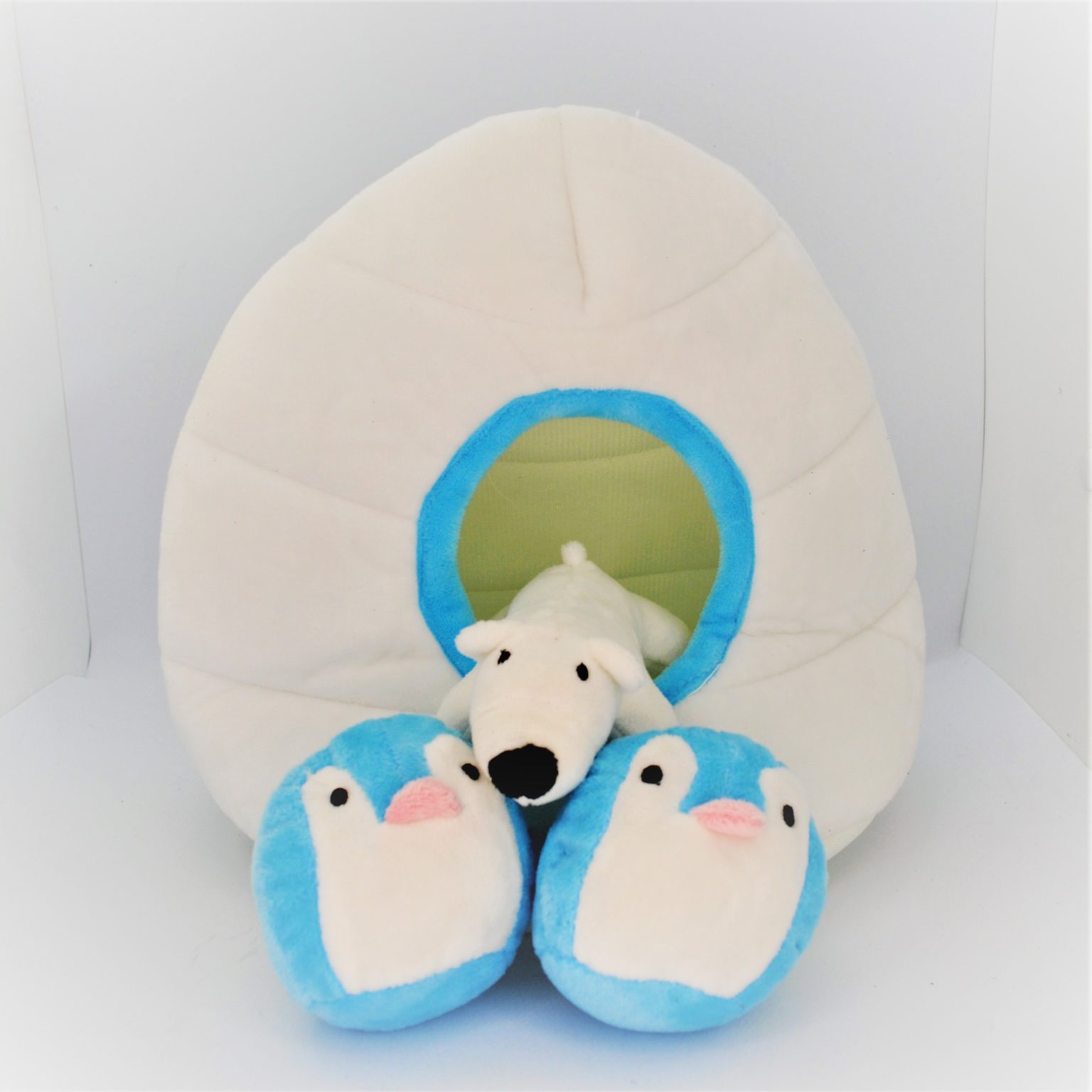 Hundespielzeug - Iglu mit Eisbär und Pinguinen - Pfötli Shop