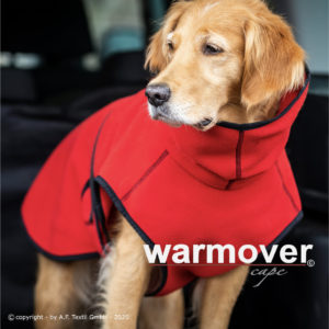 Pfoetli Shop-Action factory-Warmover Cape-mini-big-Hundemantel-Wärmemantel-Sport-Hundesport-Gesundheit-rot