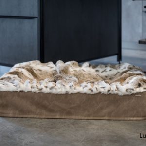 Pfoetli-Shop-BUDDELBOX-Hundebett_Dogspring-eckiges Hundebett-fake fur-Hundetraeume-qualität-Maul Ledermanufaktur-Luchs