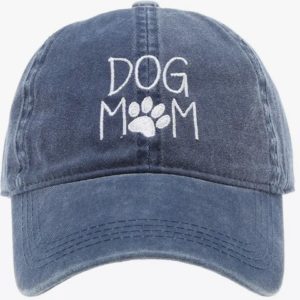 Pfoetli Shop-Baseball Cap-Muetze-Accessoire-Kappe-Dog Mom-Hund-Hundemamma-trendig-Sonnenschutz-Baumwolle-gewaschene Baumwolle-blau-marine