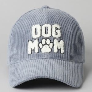 Pfoetli Shop-Baseball Cap-Muetze-Accessoire-Kappe-Dog Mom-Hund-Hundemamma-trendig-Sonnenschutz-Cord-Baumwolle-grau