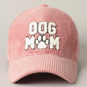 Pfoetli Shop-Baseball Cap-Muetze-Accessoire-Kappe-Dog Mom-Hund-Hundemamma-trendig-Sonnenschutz-Cord-Baumwolle-rosa