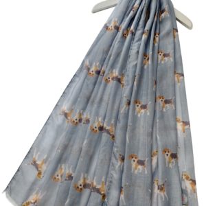 Pfoetli-Shop-Geschenk-Hundeliebhaber-Hundenarr-Hundefreund-Hund-Schal-Beagle-Viscose-grau