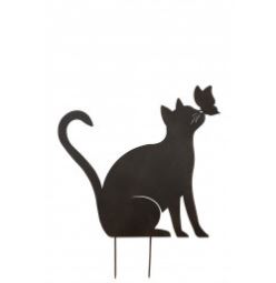 Pfoetli-Shop-Gilde-Handwerk-Geschenk-Gartenstecker-Gartendekoration-Dekoration-Katze-schwarz-Metall