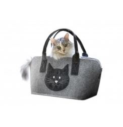 Pfoetli-Shop-Gilde-Handwerk-Geschenk-Tasche-Filtasche-Filz-Katze-grau-Einkauf