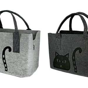 Pfoetli-Shop-Gilde-Handwerk-Geschenk-Tasche-Filztasche-Katze-Katzen-hellgrau-dunkelgrau-Katzenliebhaber-Catlover