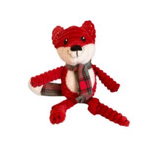 Pfoetli Shop-Hund-Hundespielzeug-Spielzeug-Weihnachten-Fuchs-Schal-rot