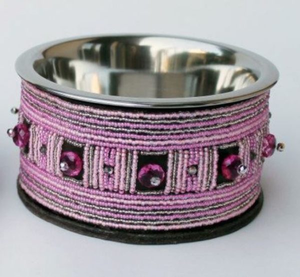 Fressnapf - Napf - Perlen - Afrika - rosa - xs