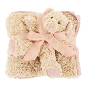 Pfoetli shop-Scruffs-Decke-Kuscheldecke-Baer-Spielzeug-wohlig-weich-warm-Geschenk-blush pink-rosa