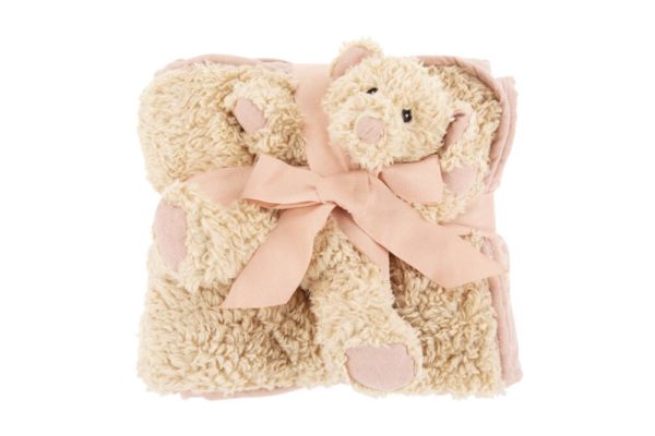 Pfoetli shop-Scruffs-Decke-Kuscheldecke-Baer-Spielzeug-wohlig-weich-warm-Geschenk-blush pink-rosa