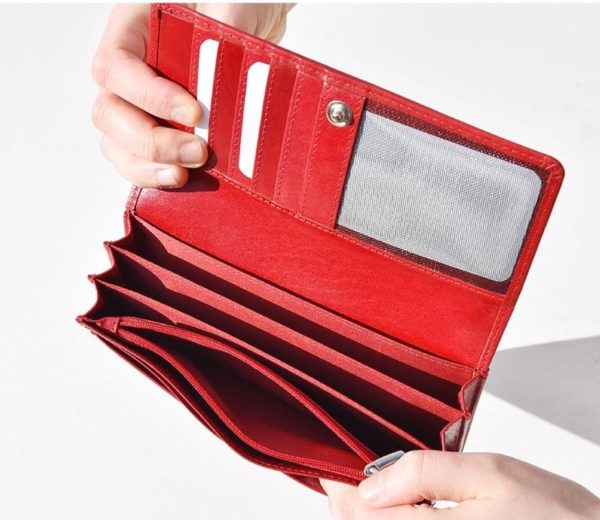Portemonnaie - Geldbörse - Pfoten - Leder - rot -1 – Bild 4