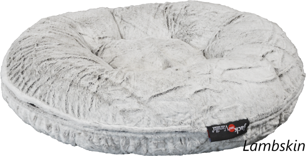 Kuschelpuff-Donut-Puff-Hundebett-Hundedonut-lambskin-grau-Hundetraeume