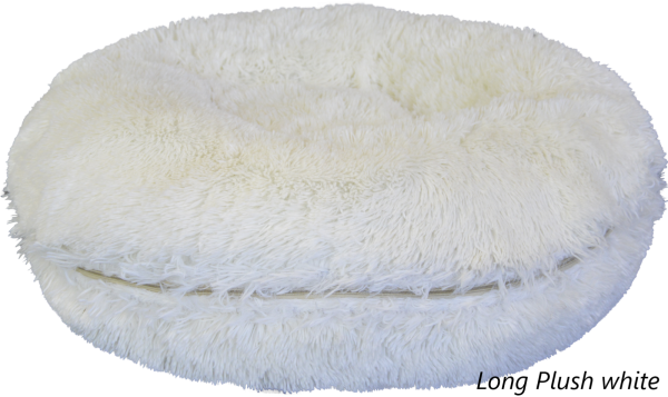 Hundebett-Donut-Puff-kuschelweich-komfortabel-petsolutions-Jacke and Vanilla-Home sweet Home-Hund-Luxus-weiss