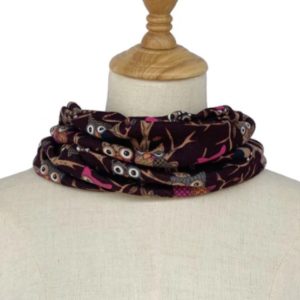 Rundschal-Schal-warm-kuschlig-weich-eule-burgund-1