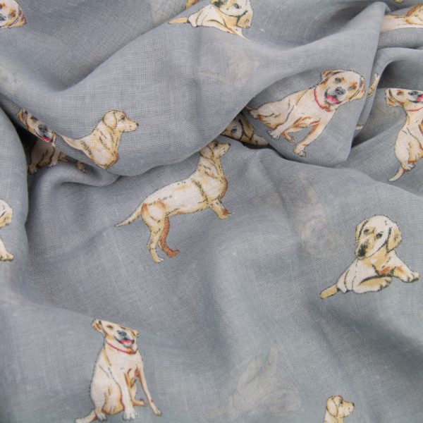 Schal in 2 Farben mit Labrador Retrievern – Bild 2