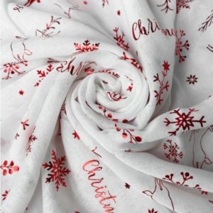 Schal-leichter Schal-kuschlig-warm-angschmiegsam-geschenk-geschenkidee-Rentier-Weihnachten-X Mas-weiss