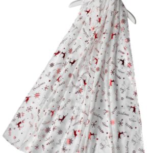 Schal-leichter Schal-kuschlig-warm-angschmiegsam-geschenk-geschenkidee-Rentier-Weihnachten-X Mas-weiss