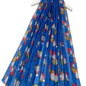 Schal-leichter Schal-kuschlig-warm-angschmiegsam-geschenk-geschenkidee-Weihnachten-X Mas-Wichtel-Trolle-blau