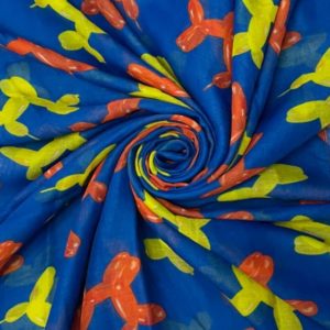 Schal-leichter Schal-kuschlig-warm-angschmiegsam-geschenk-geschenkidee-winter-ballonhunde-blau-gelb-rot