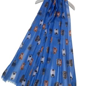 Schal-leichter Schal-kuschlig-warm-angschmiegsam-geschenk-geschenkidee-winter-katzen-kitten-blau