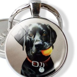Schluessalanhaenger-Schluessel-Hund-Hundeliebhaber-Labrador-schwarz