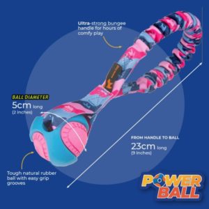 Hund-Hundespielzeug-Tugg e Nuff-Spiell-Spass-Fun-Poket Power ball-blau-gruen-schwarz