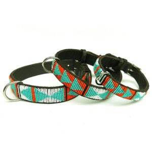 Hundehalsband - Perlenhalsband Triangolo - multicolor