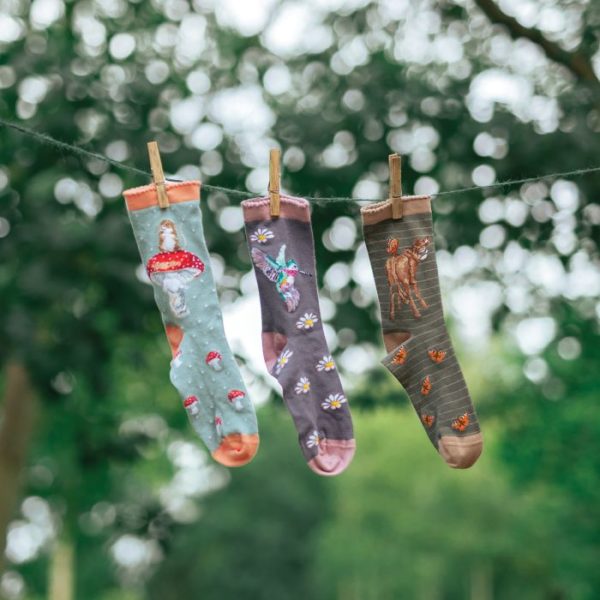 Sock-Wrendale Designs-Bambussocken-Bambus-Socken-Damen-Einheitsgroesse-Geschenk-Gift-Maus-Pilz