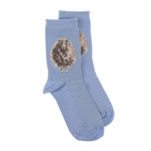 Sock-Wrendale Designs-Bambussocken-Bambus-Socken-Damen-Einheitsgroesse-Geschenk-Gift-Schaf-hellblau-1