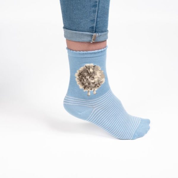 Sock-Wrendale Designs-Bambussocken-Bambus-Socken-Damen-Einheitsgroesse-Geschenk-Gift-Schaf-hellblau-1