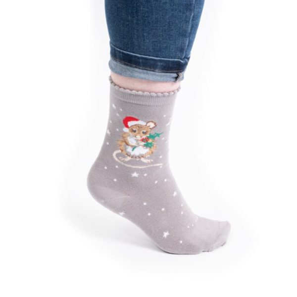 Wrendale Design - Bambus Socken - Maus - Weihnachten – Bild 3