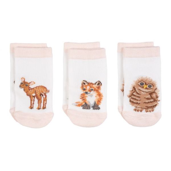 Socken-Wrendale-Design-Baby-Socken-Saeugling-Geschenk-Eule-Fuchs