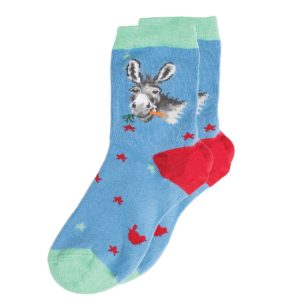 Socken-Wrendale-Designs-Bambussocken-Bambus-Socken-Damen-Einheitsgroesse-Geschenk-Esel