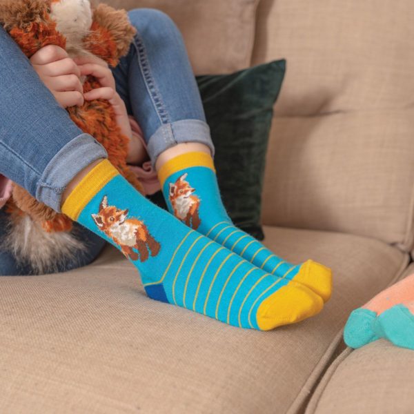 Wrendale Design - Bambus Socken - Kindersocken - Born to be wild - Fuchs – Bild 2